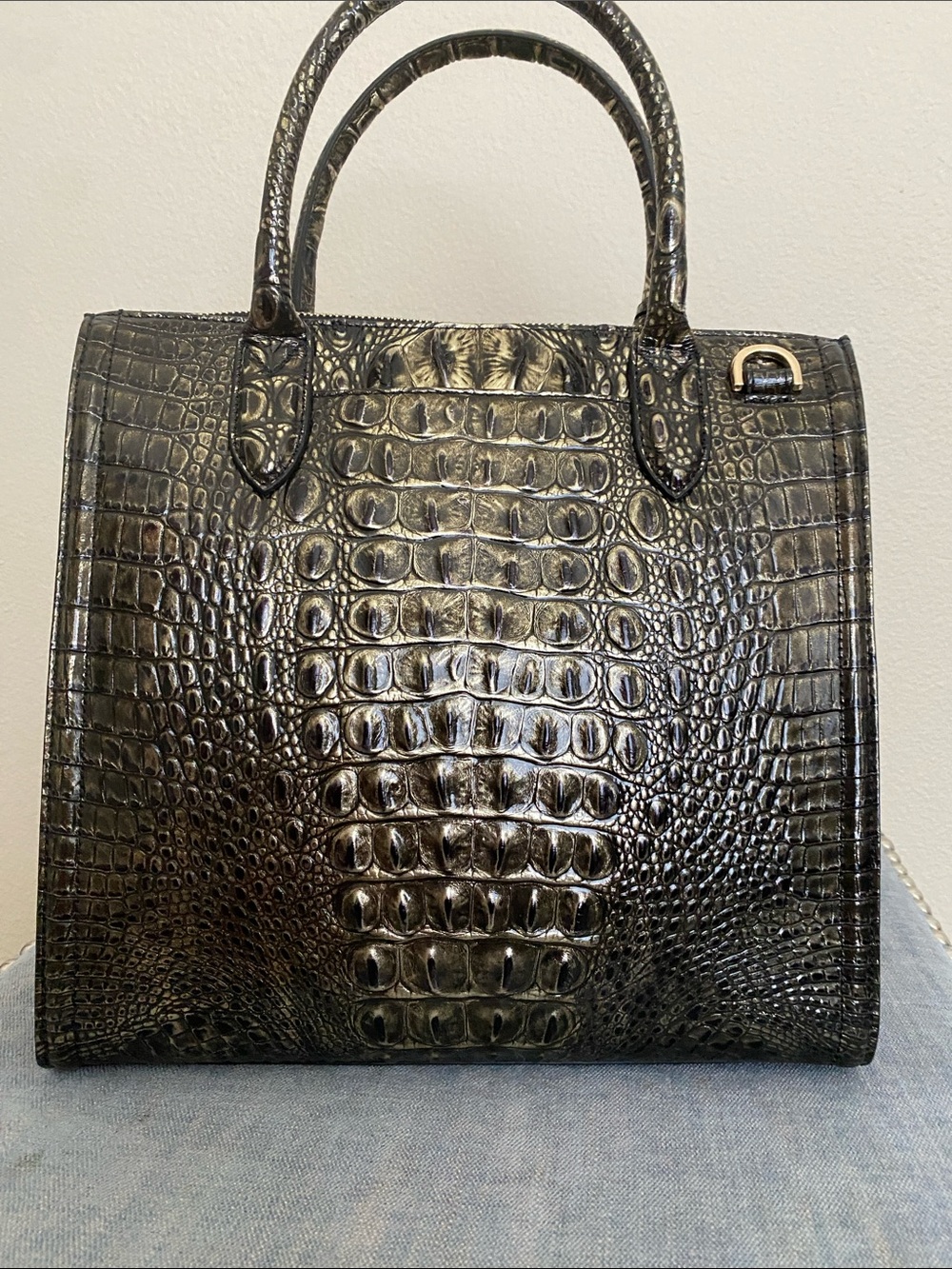 Brahmin Onyx Sarasota Black with Gold Hardware, large Caroline - Picture 3 of 5